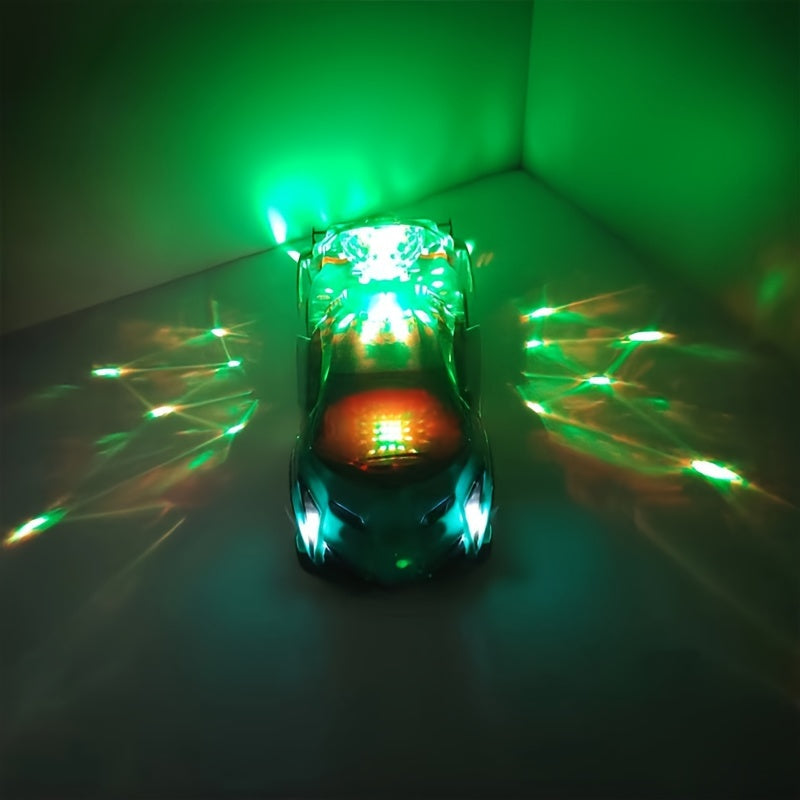 360° Rotating Toy Car with Omnidirectional Movement & Sound & Light Effects - Perfect for Nighttime Play, Ideal Christmas & Thanksgiving Gift