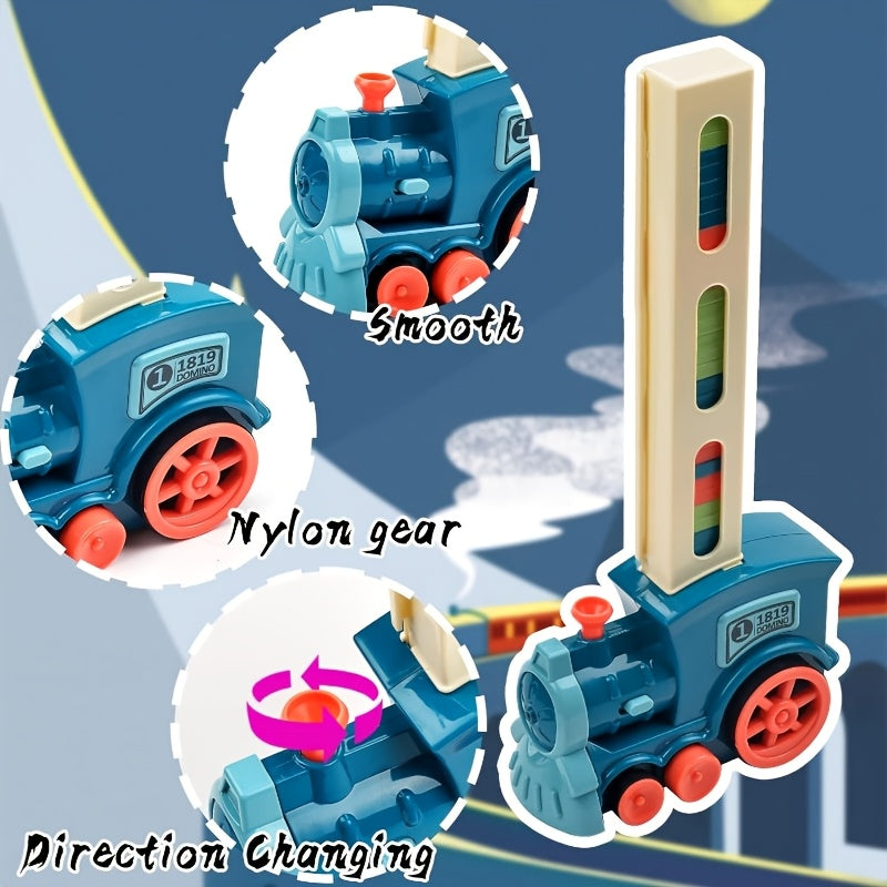 Fun And Educational Domino Electric Train Set - Creative Building Blocks for Endless Play! A Small Train Toy for Boys And Girls,