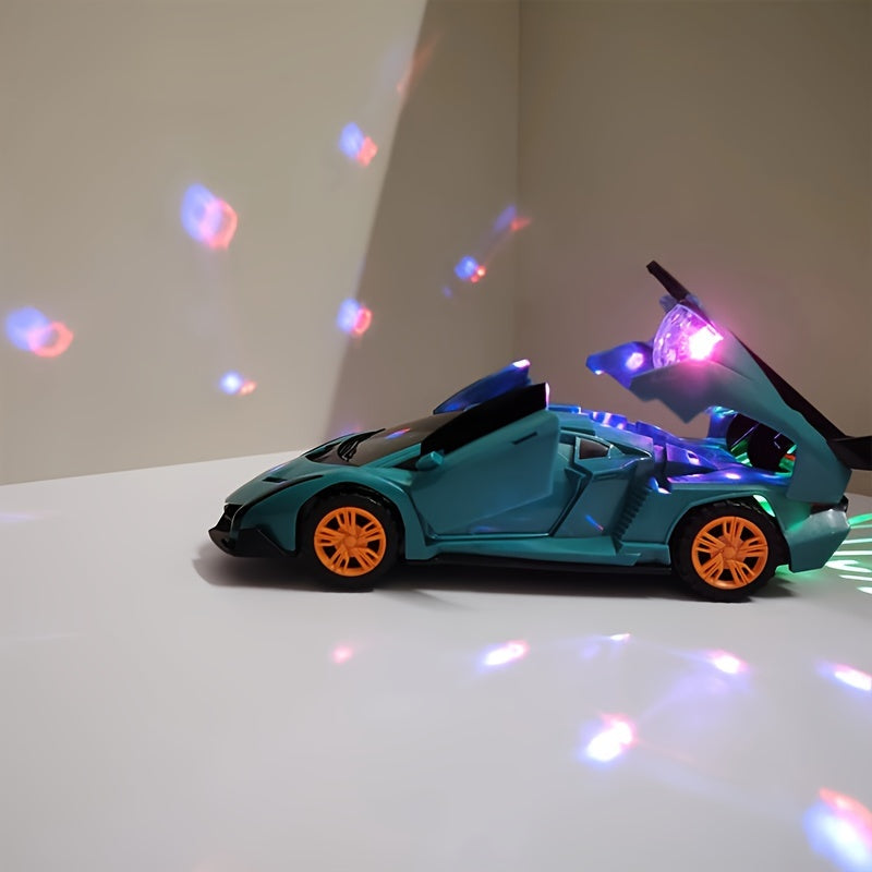 360° Rotating Toy Car with Omnidirectional Movement & Sound & Light Effects - Perfect for Nighttime Play, Ideal Christmas & Thanksgiving Gift