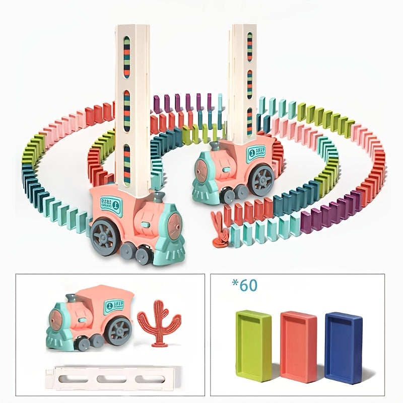 Fun And Educational Domino Electric Train Set - Creative Building Blocks for Endless Play! A Small Train Toy for Boys And Girls,