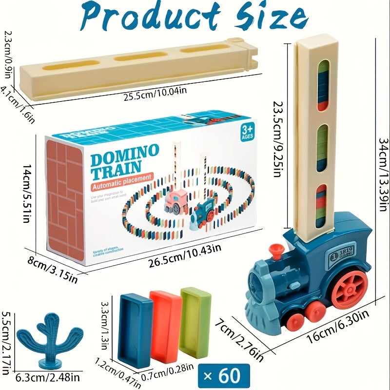 Fun And Educational Domino Electric Train Set - Creative Building Blocks for Endless Play! A Small Train Toy for Boys And Girls,