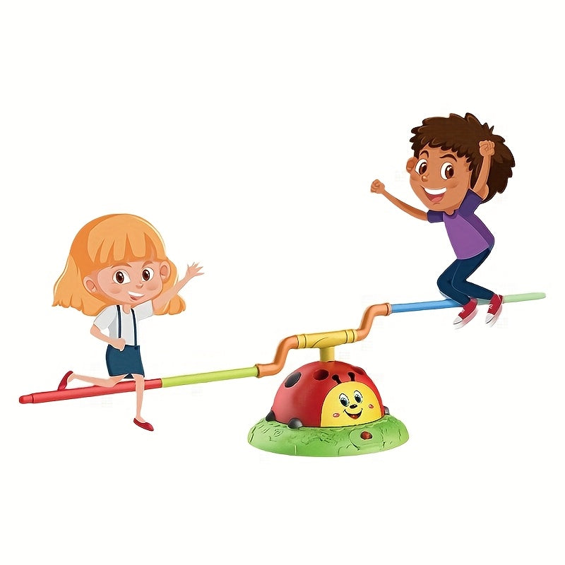 Electric Music Ring Toss Jumping Machine - Parent-Child Interactive Colorful Guppy Ball Toy with Music & Balance Training for Toddlers,