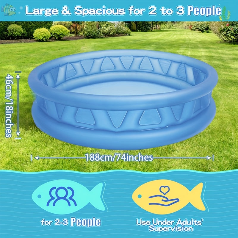 Garden Round Inflatable Swimming Pool, Inflatable Ball Pit Pool Paddling Pool Indoor&Outdoor Play