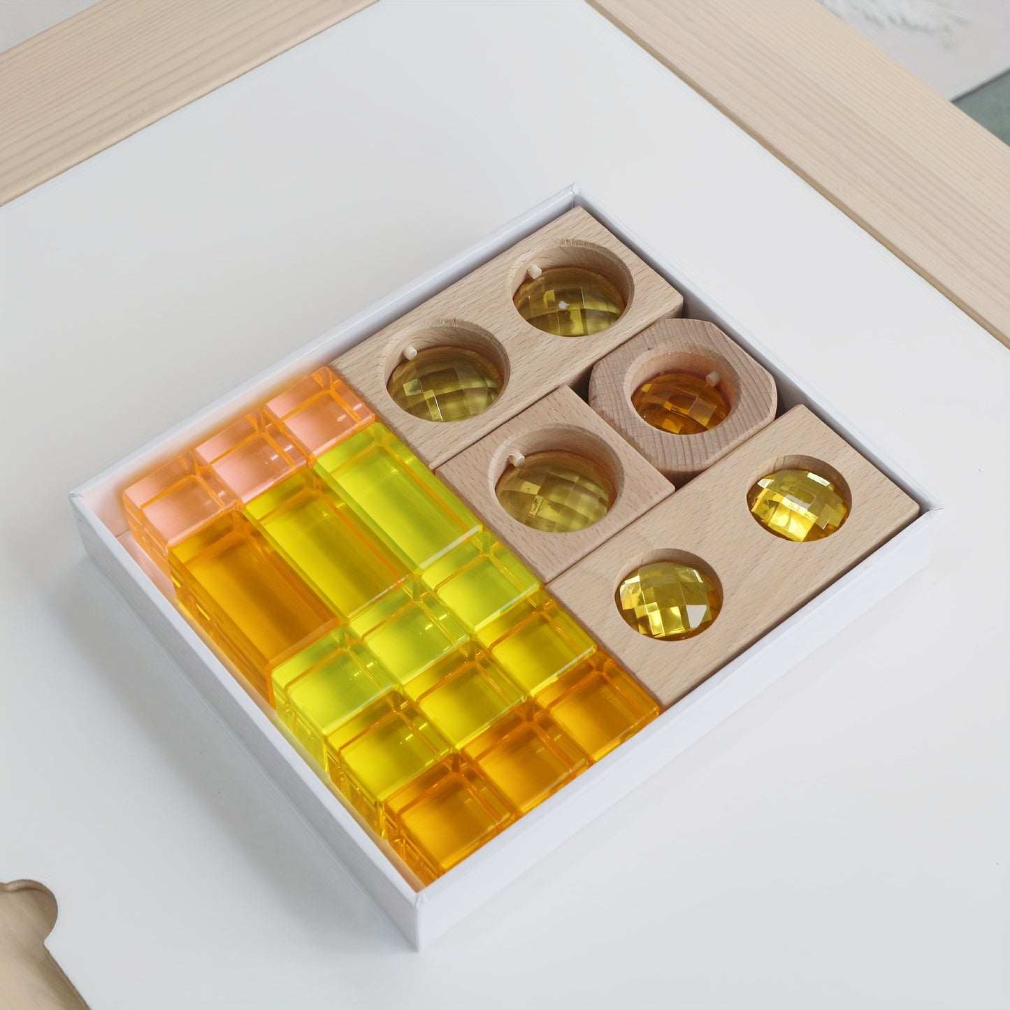 Colorful Acrylic Light & Shadow Building Blocks Set - Perfect for Ages 3+ |