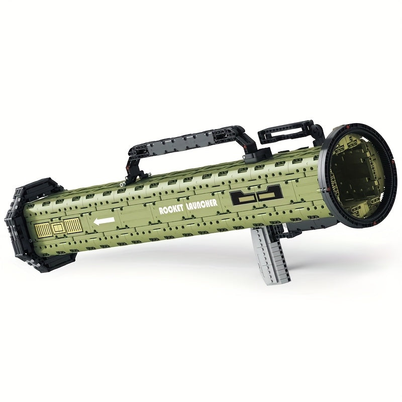 MOCK Building Block Gun Can Fire AT4 Rocket Launcher 1748 Particles Adult Technology Mechanical Series Assembly Building Blocks