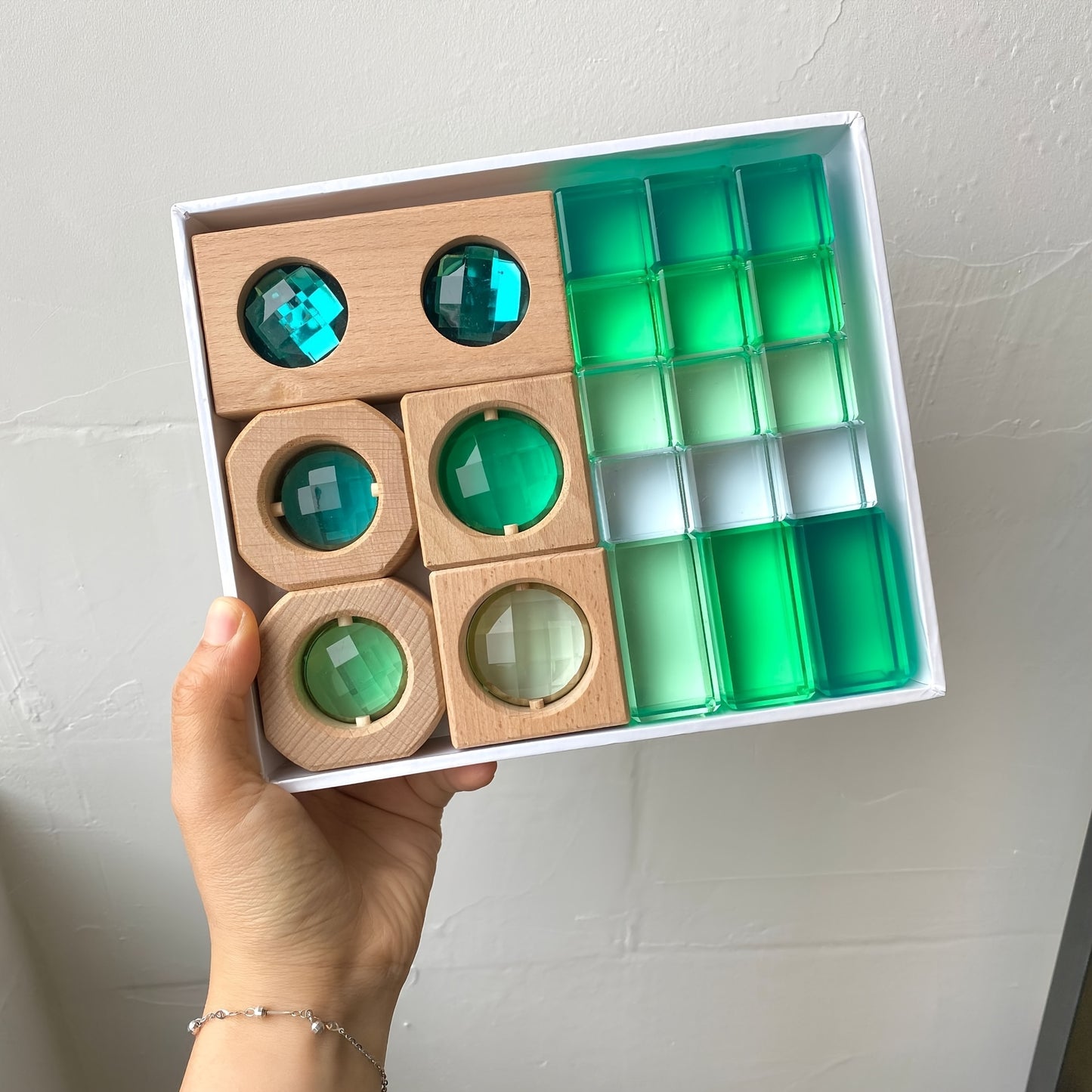 Colorful Acrylic Light & Shadow Building Blocks Set - Perfect for Ages 3+ |