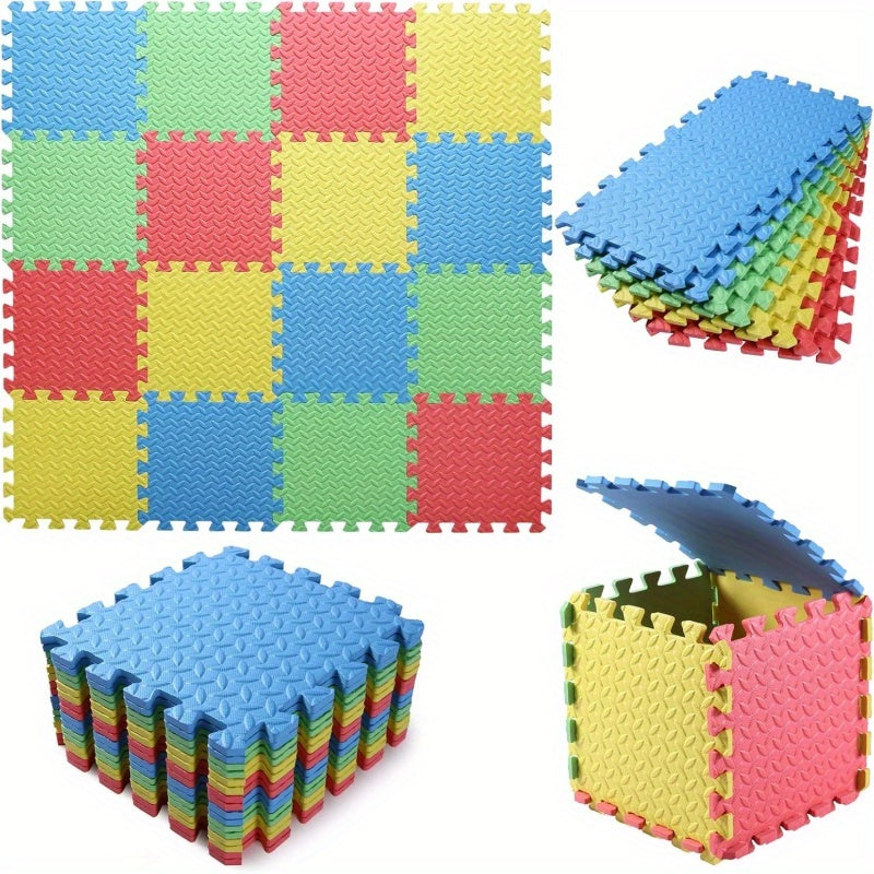12pcs Colorful EVA Foam Play Mat - Extra-Large, Shock-Absorbing, Durable Interlocking Tiles for Youngsters' Playpen, Home Gym & Outdoor Workouts | Wider Coverage,