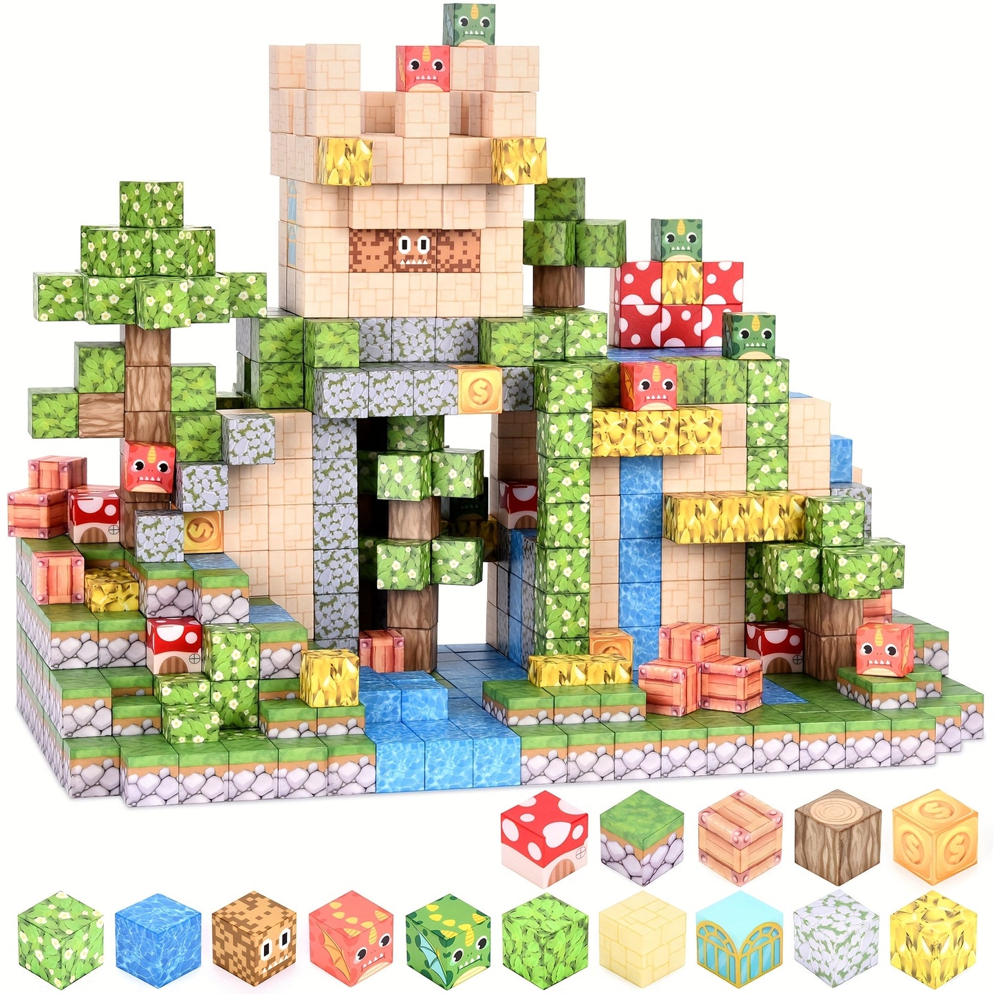 100 Magnetic Puzzle Bricks - Ranch Theme 3D Puzzle, Sensory Training Early Learning Toy, Halloween\u002FEaster Gift,