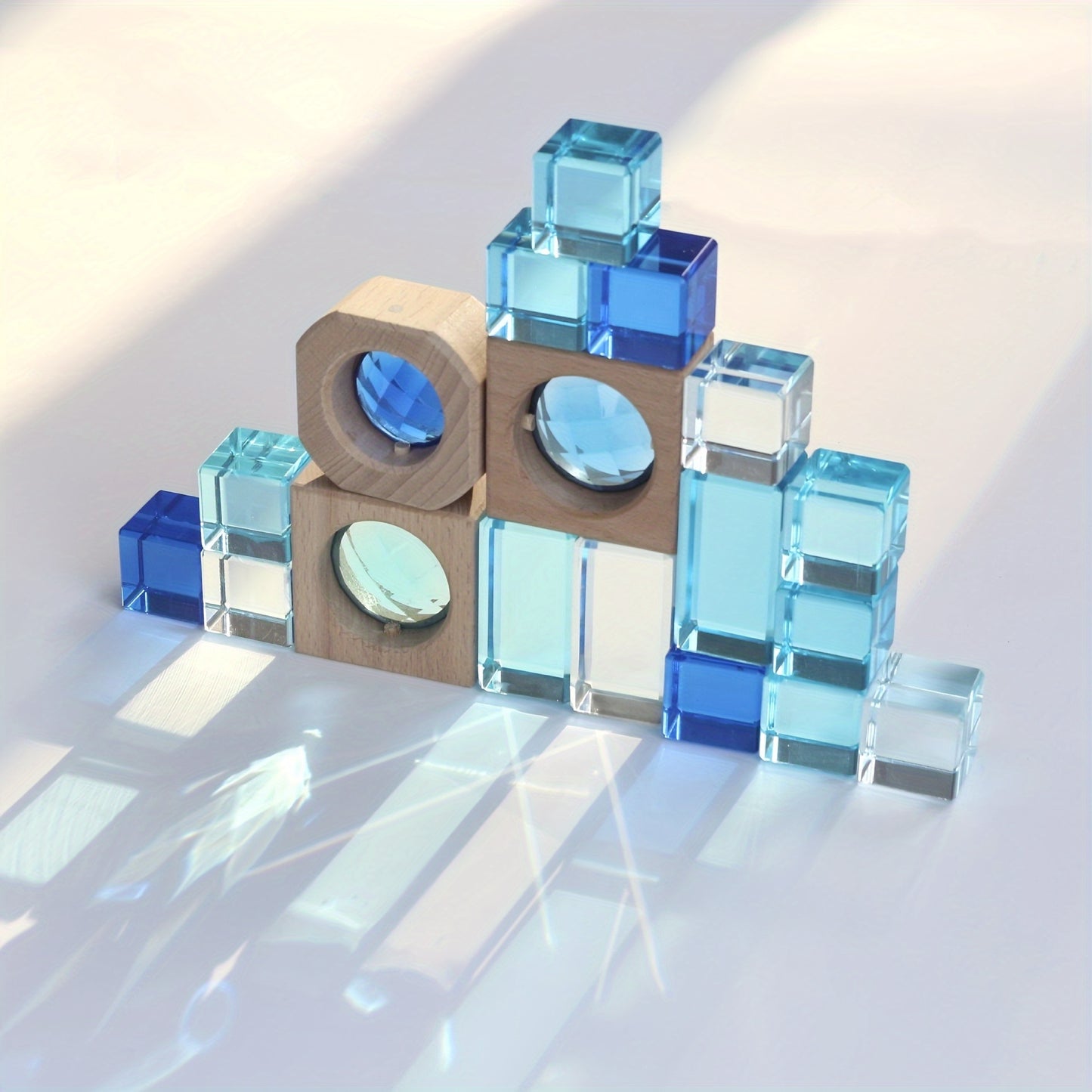 Colorful Acrylic Light & Shadow Building Blocks Set - Perfect for Ages 3+ |