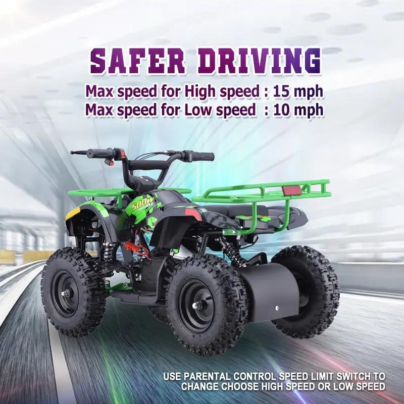 Electric Dirt Quad, 36V Electric 4-Wheeler for Teens, X-Large Metal Frame, Speed Control, Suspension, Disc Brake, Charger I