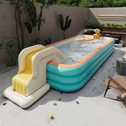 Summer Large Inflatable Swimming Pool- Family Water Park, Suitable for Indoor\u002FOutdoor and Garden, Perfect for Family Gatherings and Summer Pool Parties, Outdoor Water Entertainment