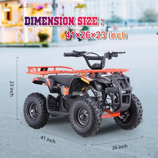 Electric Dirt Quad, 36V Electric 4-Wheeler for Teens, X-Large Metal Frame, Speed Control, Suspension, Disc Brake, Charger I