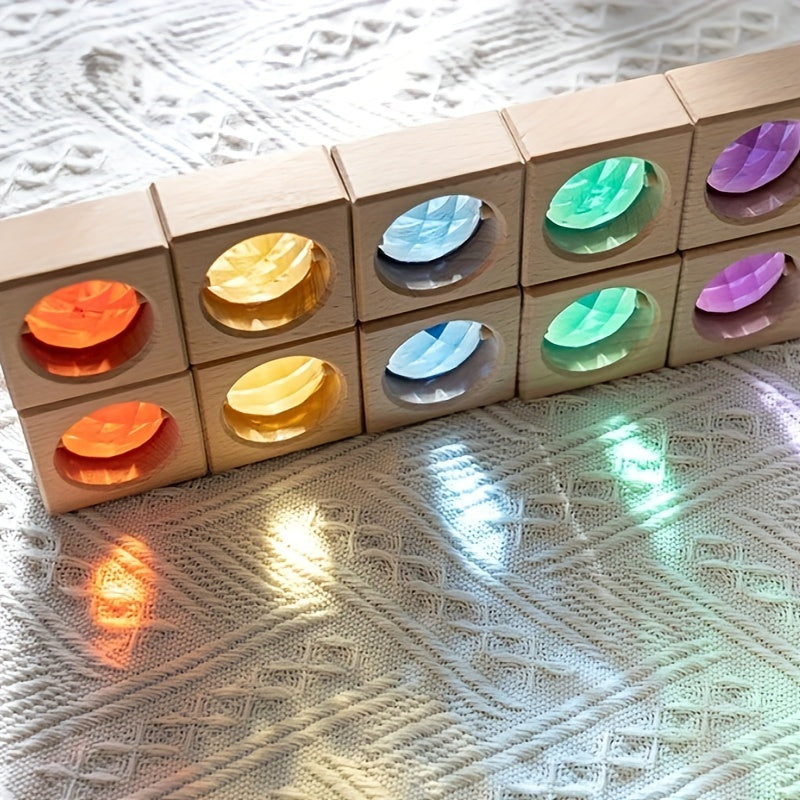 Colorful Acrylic Light & Shadow Building Blocks Set - Perfect for Ages 3+ |