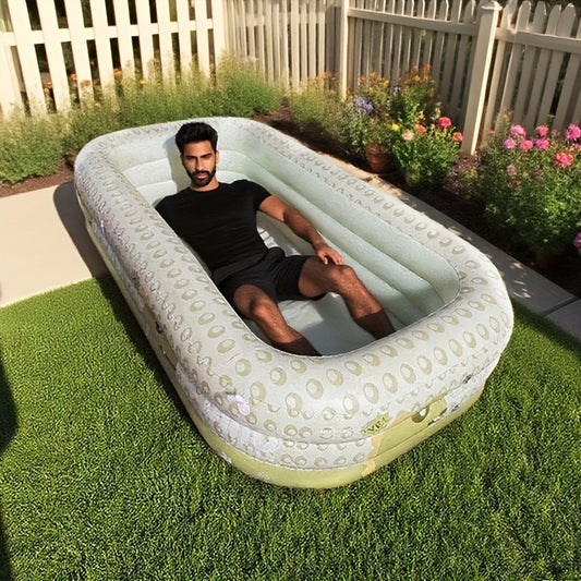 Large Dinosaur-Themed Inflatable Pool with Playground Features - Durable PVC, Foldable & Portable, Ideal for Family Water Play & Yard Pool Parties,