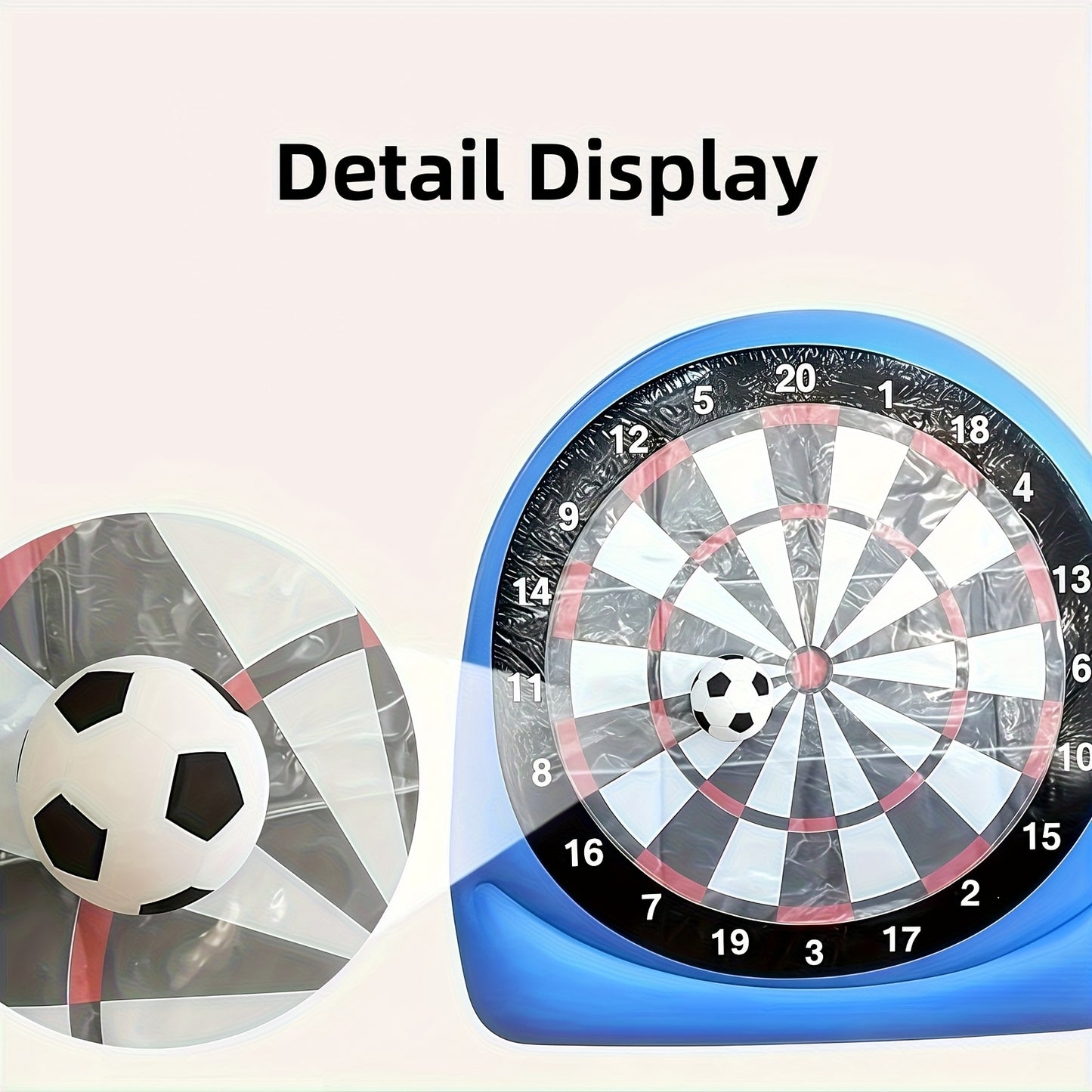 2025 Summer Sports & Outdoor Essentials - 1pc Inflatable Soccer Darts Board with 2 Footballs | Large Outdoor Kick Darts Target | Backyard Game for Adults & Indoor Fun