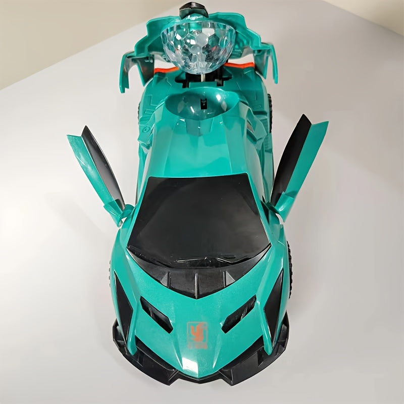 360° Rotating Toy Car with Omnidirectional Movement & Sound & Light Effects - Perfect for Nighttime Play, Ideal Christmas & Thanksgiving Gift