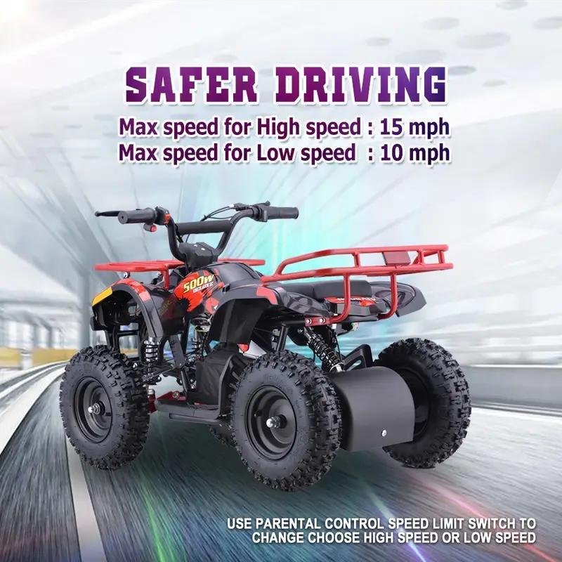 Electric Dirt Quad, 36V Electric 4-Wheeler for Teens, X-Large Metal Frame, Speed Control, Suspension, Disc Brake, Charger I