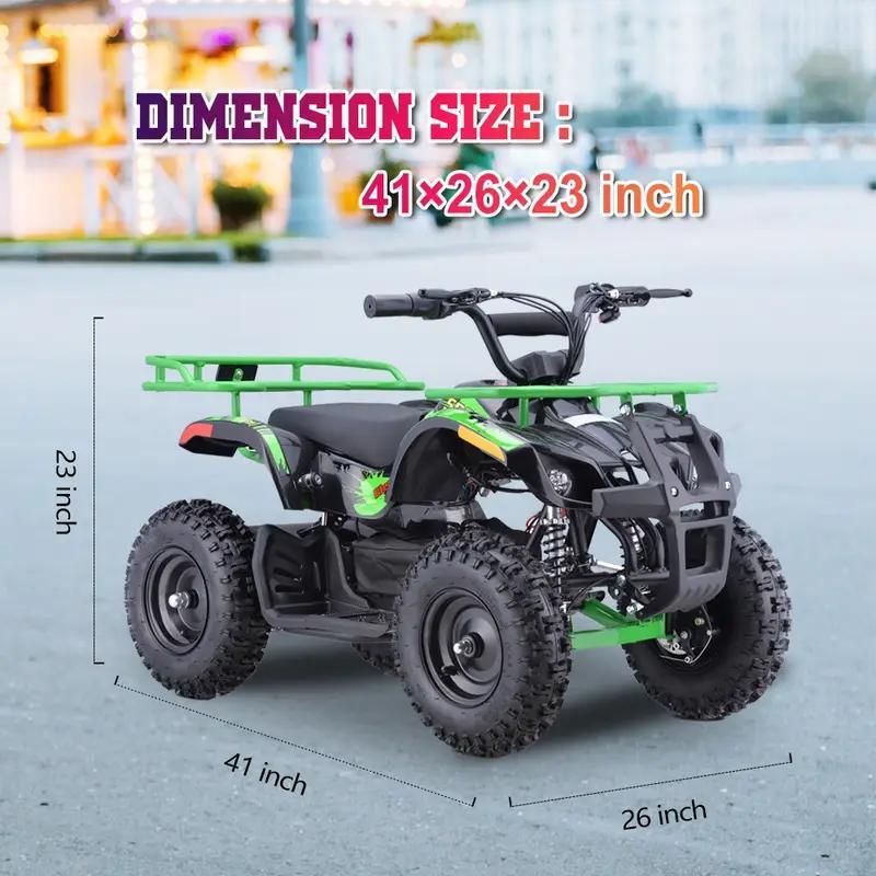 Electric Dirt Quad, 36V Electric 4-Wheeler for Teens, X-Large Metal Frame, Speed Control, Suspension, Disc Brake, Charger I