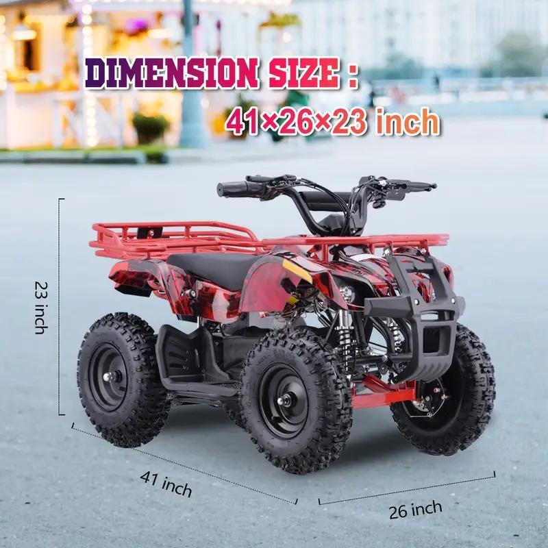 Electric Dirt Quad, 36V Electric 4-Wheeler for Teens, X-Large Metal Frame, Speed Control, Suspension, Disc Brake, Charger I