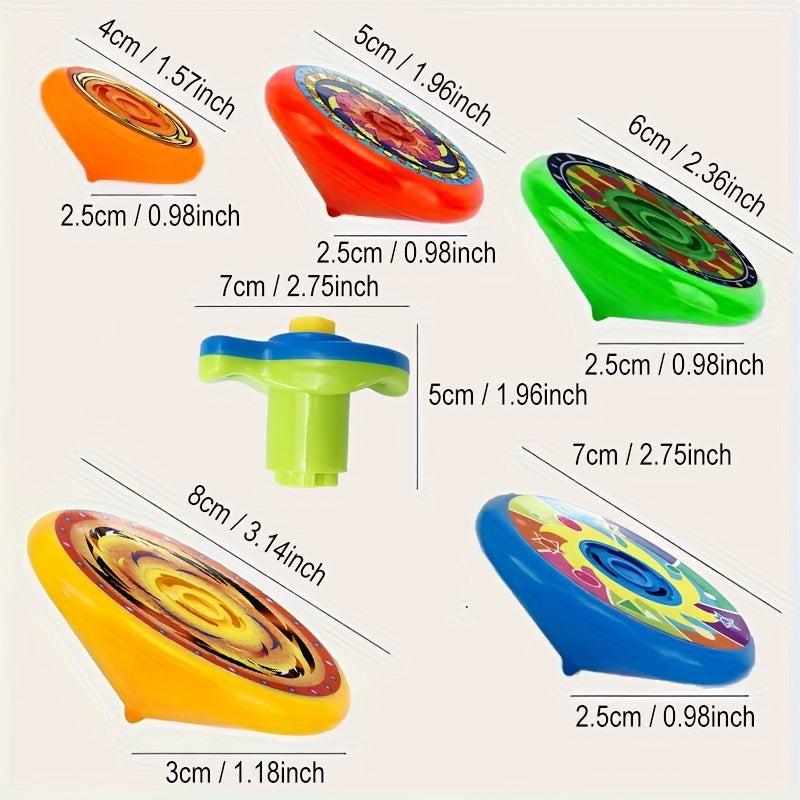 5pcs Colorful Spinning Multi-layer Spinning Toy to Play And Battle, Stackable Spinning Toys suitable for multi person interaction of novel tops,