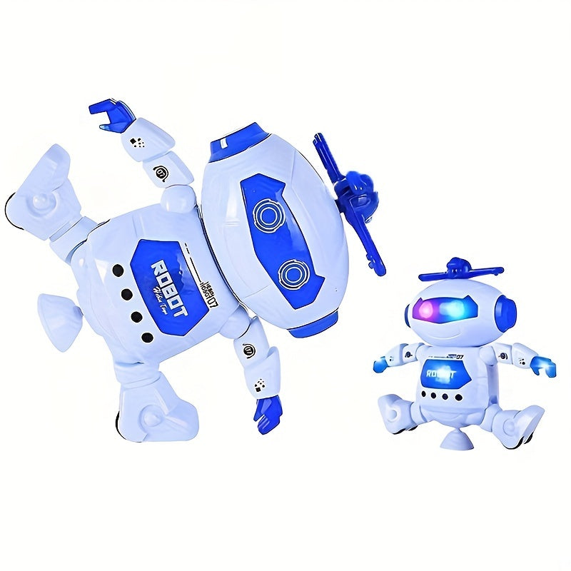 1pc Dancing Robot Toy for Kids with LED Lights and Music, 360-Degree Rotating Action, Ideal Gift for Boys and Girls,