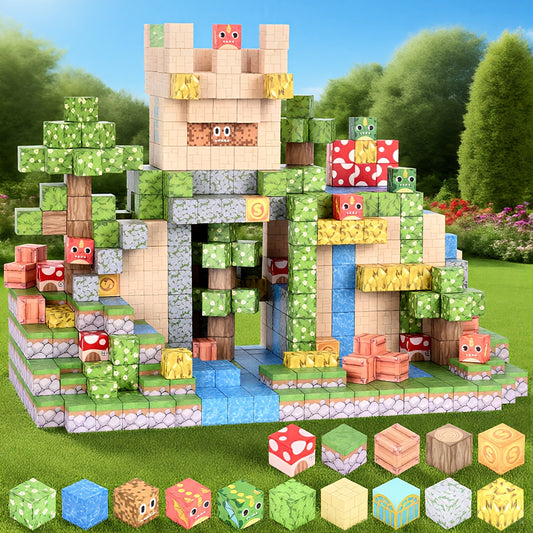 100 Magnetic Puzzle Bricks - Ranch Theme 3D Puzzle, Sensory Training Early Learning Toy, Halloween\u002FEaster Gift,