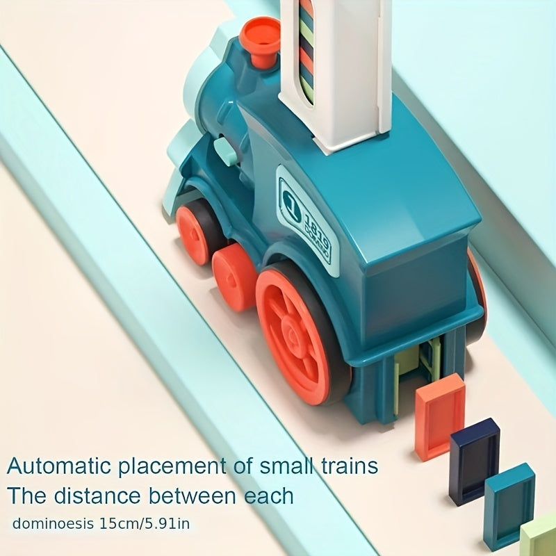 Fun And Educational Domino Electric Train Set - Creative Building Blocks for Endless Play! A Small Train Toy for Boys And Girls,