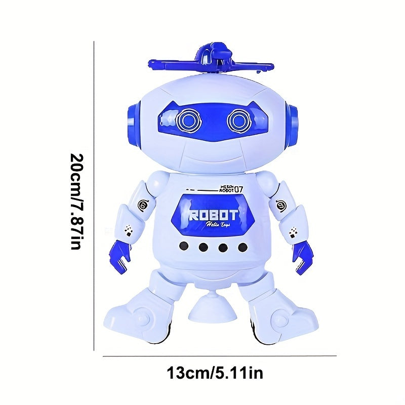 1pc Dancing Robot Toy for Kids with LED Lights and Music, 360-Degree Rotating Action, Ideal Gift for Boys and Girls,
