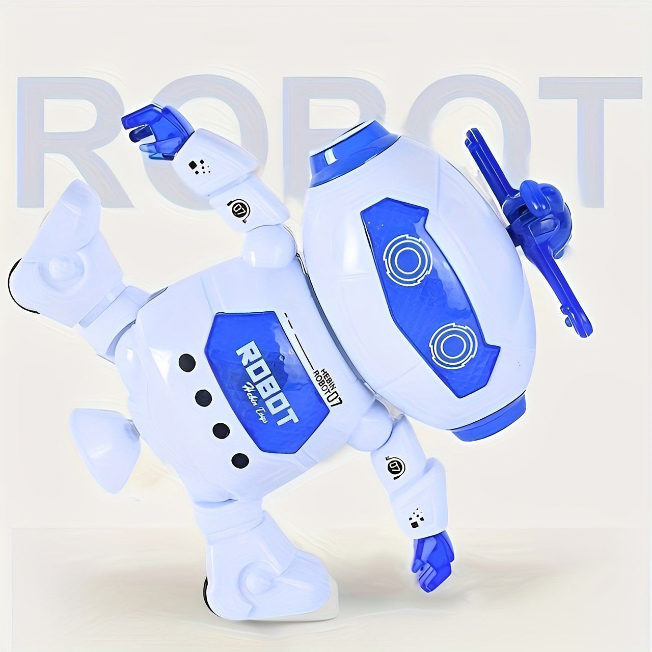 1pc Dancing Robot Toy for Kids with LED Lights and Music, 360-Degree Rotating Action, Ideal Gift for Boys and Girls,
