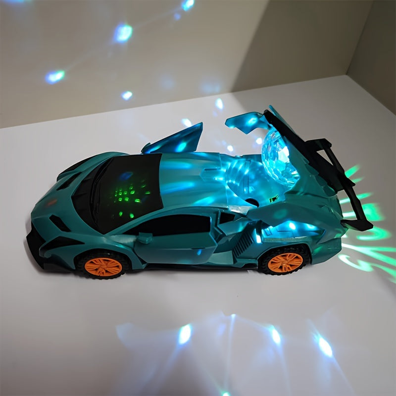 360° Rotating Toy Car with Omnidirectional Movement & Sound & Light Effects - Perfect for Nighttime Play, Ideal Christmas & Thanksgiving Gift