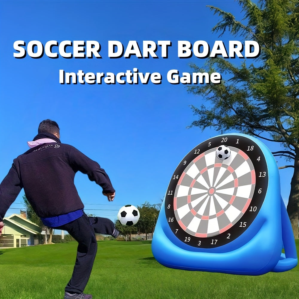 2025 Summer Sports & Outdoor Essentials - 1pc Inflatable Soccer Darts Board with 2 Footballs | Large Outdoor Kick Darts Target | Backyard Game for Adults & Indoor Fun