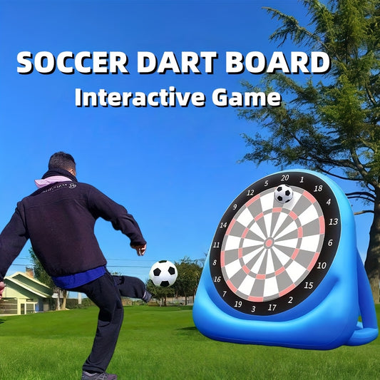 2025 Summer Sports & Outdoor Essentials - 1pc Inflatable Soccer Darts Board with 2 Footballs | Large Outdoor Kick Darts Target | Backyard Game for Adults & Indoor Fun