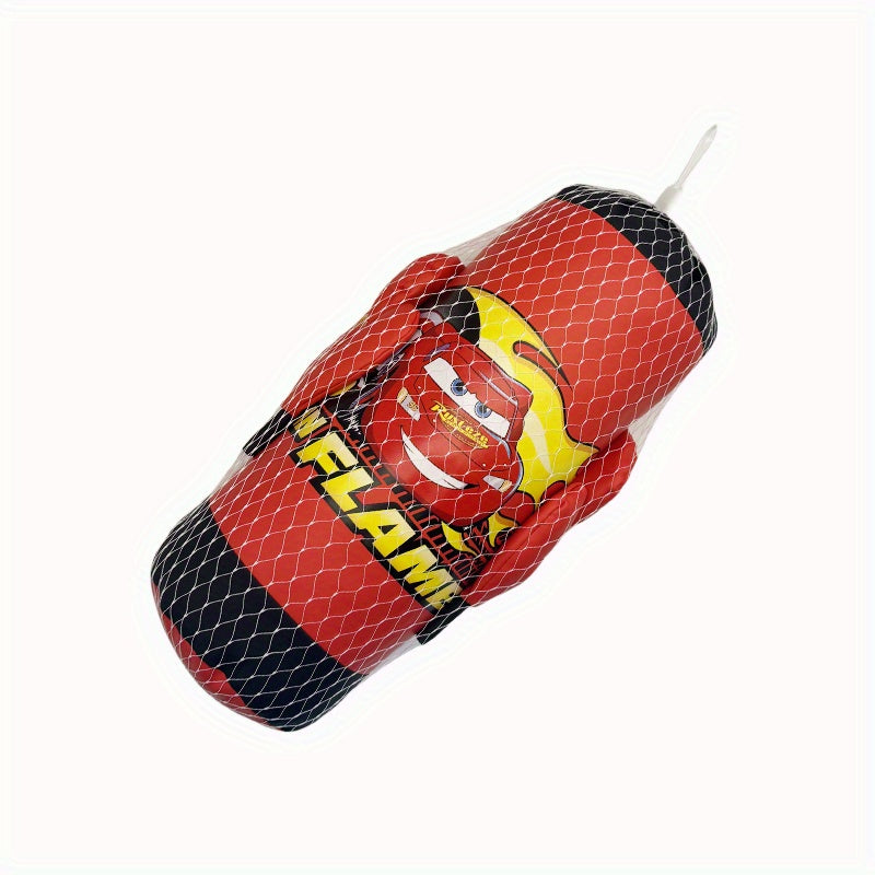 Disney Lightning Mcqueen Boxing Bag Toy Set with Gloves, a Cool
