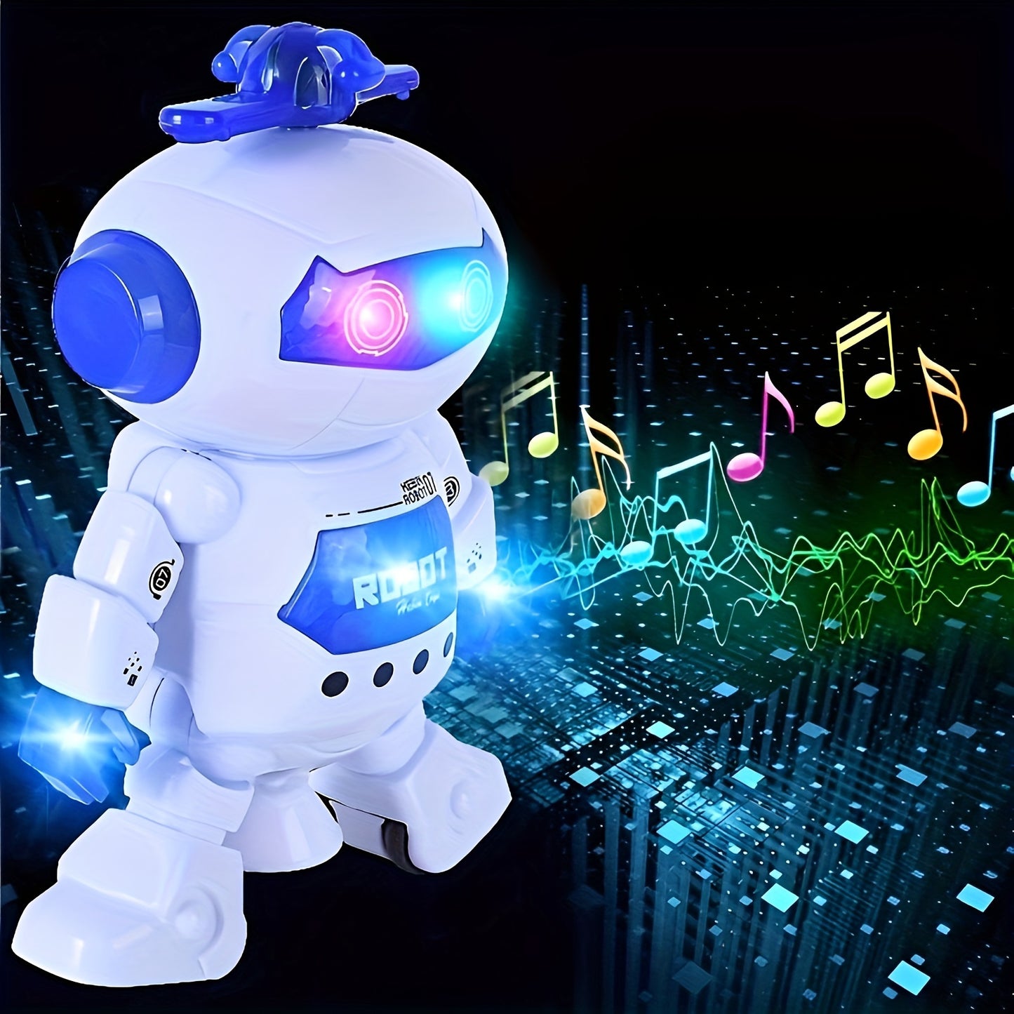 1pc Dancing Robot Toy for Kids with LED Lights and Music, 360-Degree Rotating Action, Ideal Gift for Boys and Girls,