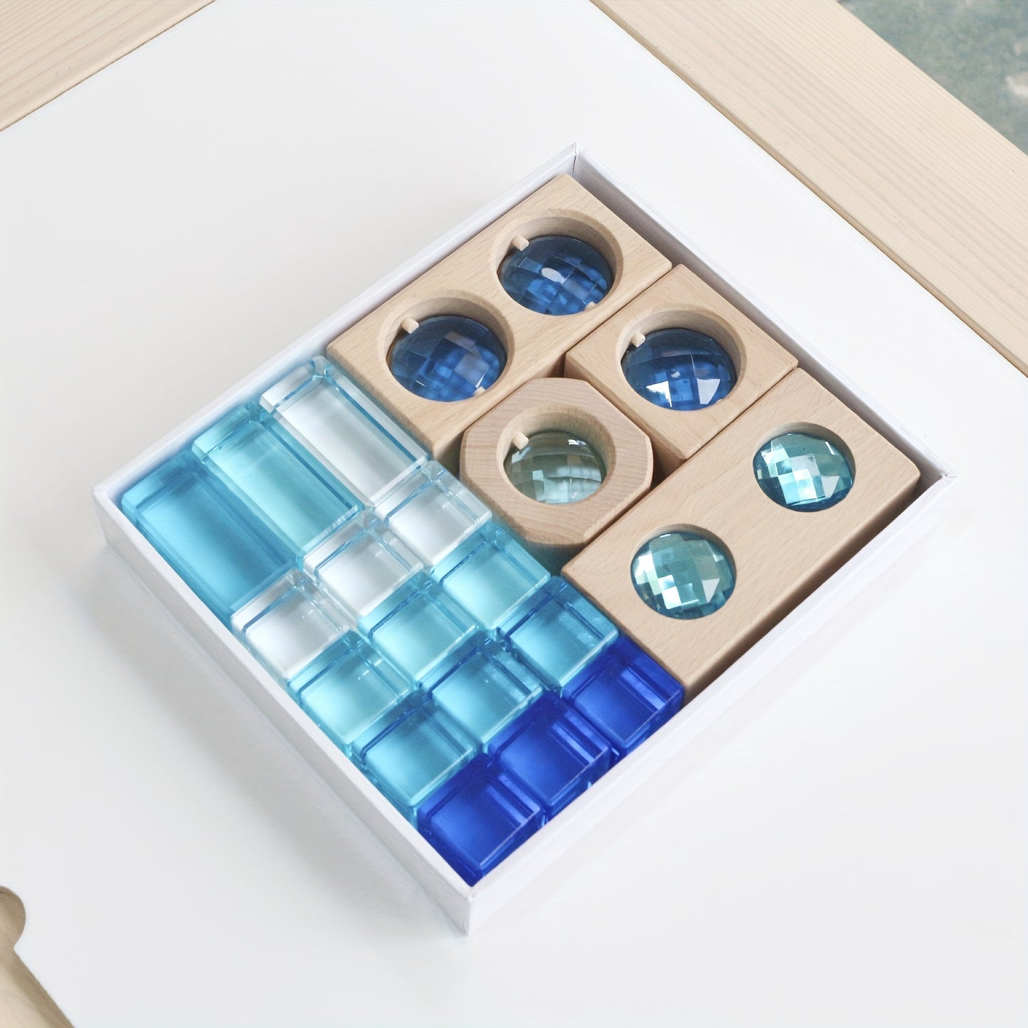 Colorful Acrylic Light & Shadow Building Blocks Set - Perfect for Ages 3+ |